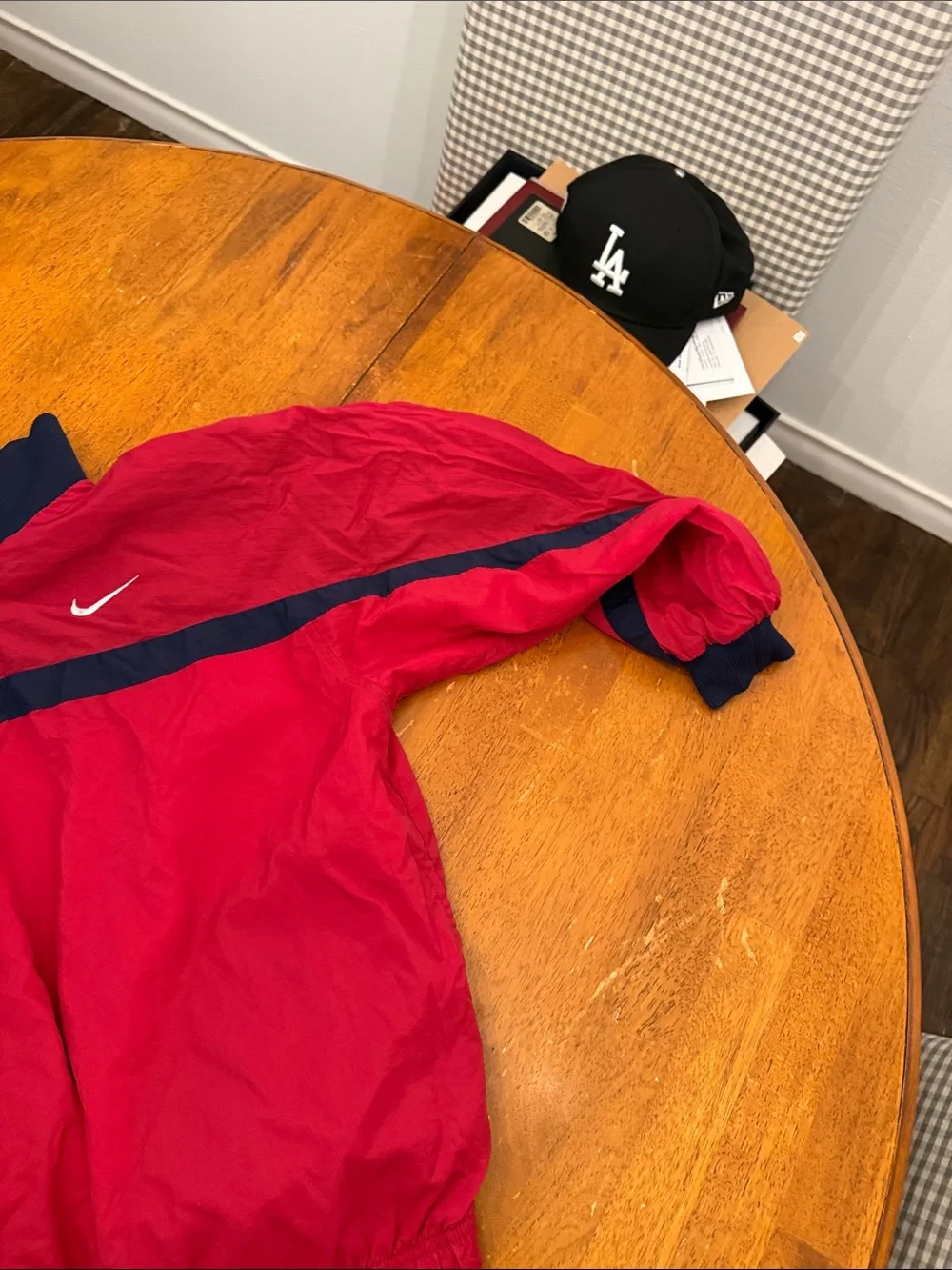 Nike Yellow and Navy, Quarter-Zip Pullover Windbreaker kids M medium reversible